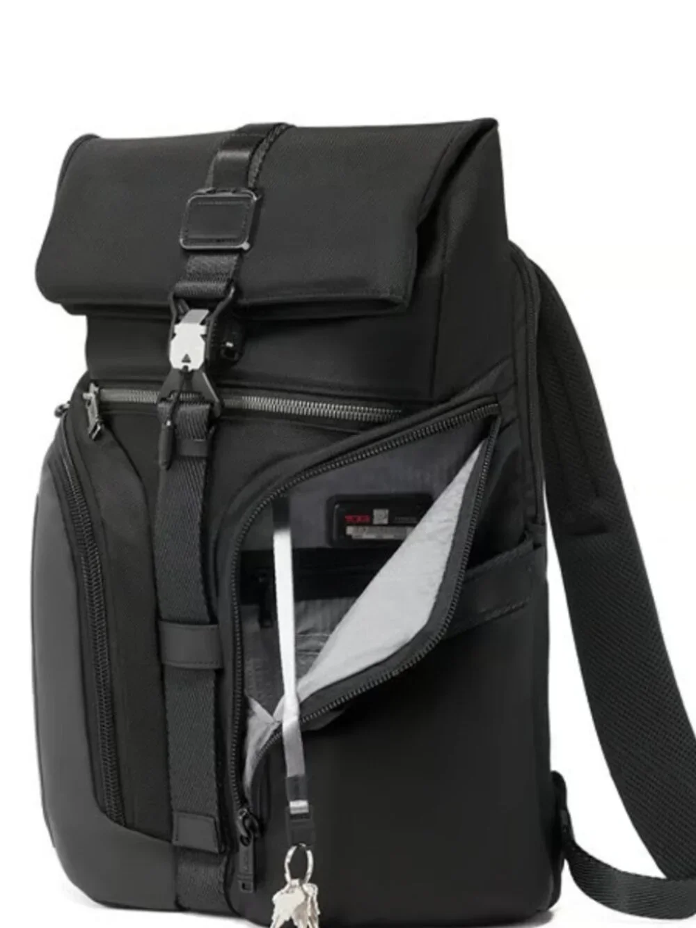 TUMI Alpha Bravo Logistics Flap Lid Backpack New in Black Color